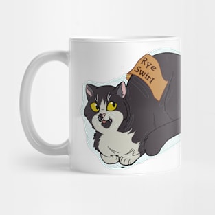 Catloaf: Rye Swirl (Tuxedo, L variant) Mug